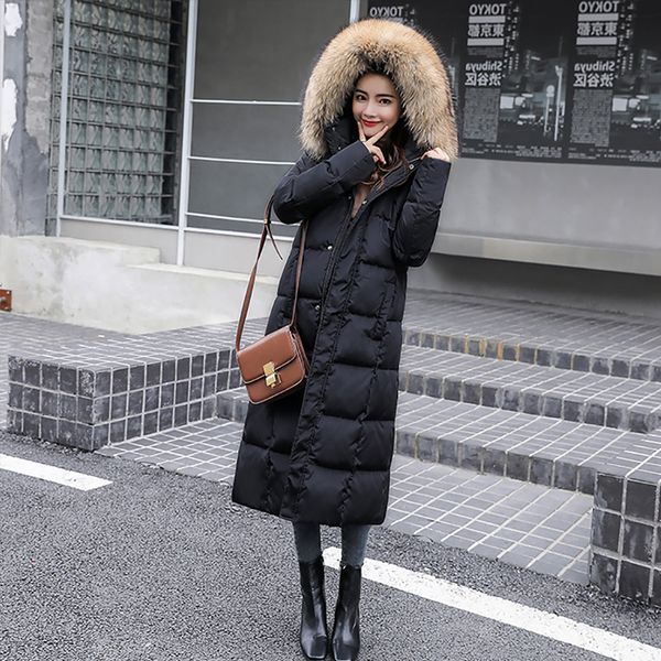 ailegogo new autumn winter women white duck down coat casual big fur collar thickness warm jackets snow slim fit female outwear, Black
ailegogo new autumn winter women white duck down coat casual big fur collar thickness warm jackets snow slim fit female outwear, Black