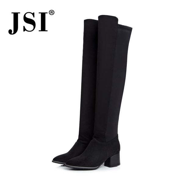 jsi winter fashion boots women over the knee pointed toe square heel high heel flock ladies shoes slip-on solid boots women je32, Black
jsi winter fashion boots women over the knee pointed toe square heel high heel flock ladies shoes slip-on solid boots women je32, Black