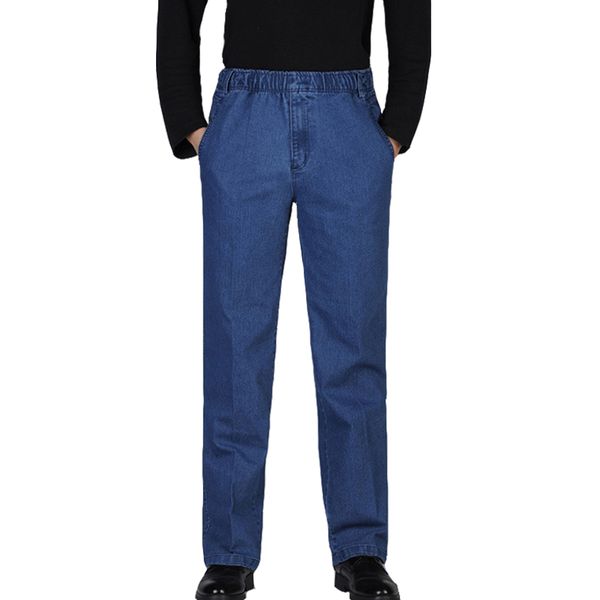 large size loose fit straight jeans men plus size high waist smart casual pencil pants 2019 spring and autumn men's new, Blue
large size loose fit straight jeans men plus size high waist smart casual pencil pants 2019 spring and autumn men's new, Blue