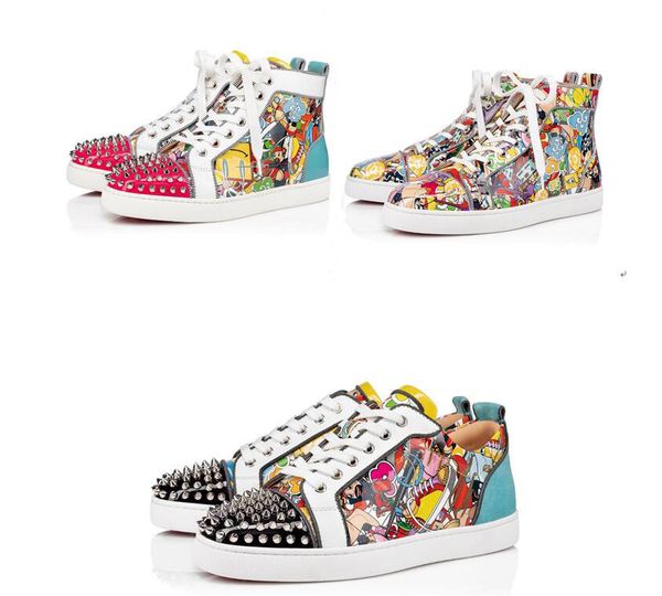 super loubi print high sneakers shoes, luxurious-brand red bottom men's sneaker graffiti patent leather perfect design 20s party weddin, Black
super loubi print high sneakers shoes, luxurious-brand red bottom men's sneaker graffiti patent leather perfect design 20s party weddin, Black