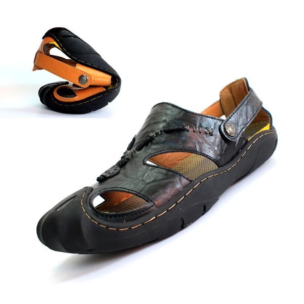 new male shoes genuine leather men soft sandals summer breathable beach shoes fashion outdoor casual sneakers walking sandals
new male shoes genuine leather men soft sandals summer breathable beach shoes fashion outdoor casual sneakers walking sandals