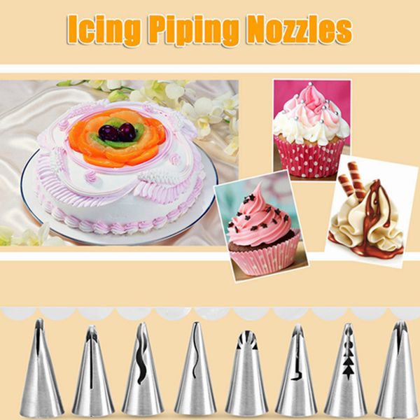 8pcs stainless steel buttercream icing piping nozzles diy baking tools non-toxic, no peculiar smell, safe to use
8pcs stainless steel buttercream icing piping nozzles diy baking tools non-toxic, no peculiar smell, safe to use