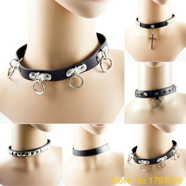 rock gothic black leather heart chain spike rivet buckle punk collar necklace custom necklace fashion jewellery wholesale 4tn5, Silver
rock gothic black leather heart chain spike rivet buckle punk collar necklace custom necklace fashion jewellery wholesale 4tn5, Silver