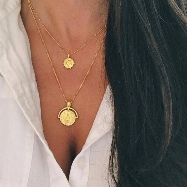 classic 925 sterling sliver chains gold round letter pendant necklace women minimalist coin disc chokers layering necklaces, Silver
classic 925 sterling sliver chains gold round letter pendant necklace women minimalist coin disc chokers layering necklaces, Silver