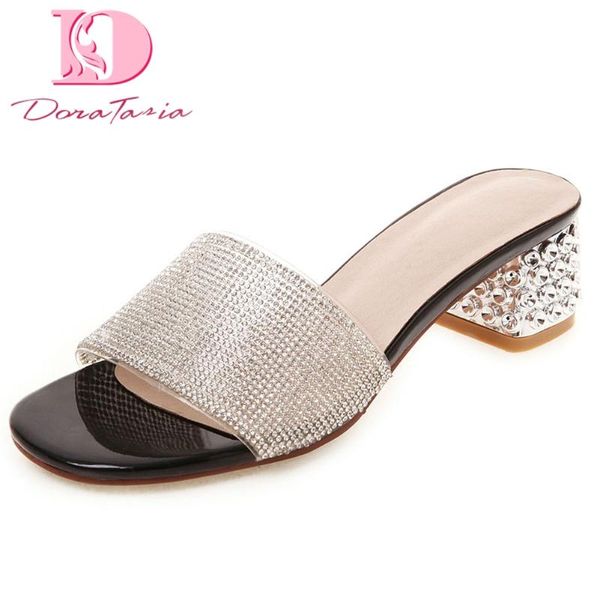 doratasia 2020 fashion big size 43 bling chunky heels slipper mules summer shoes women sandals pumps, Black
doratasia 2020 fashion big size 43 bling chunky heels slipper mules summer shoes women sandals pumps, Black