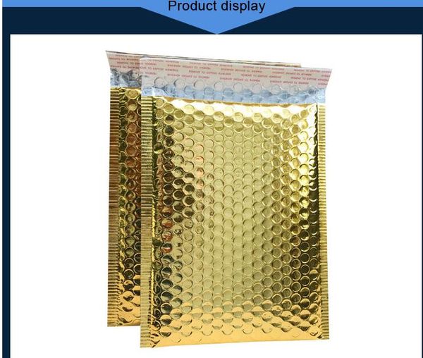 18*23cm gold mailing bag gold aluminum bubble mailing envelope bags bubble mailers padded envelopes packaging shipping bag
18*23cm gold mailing bag gold aluminum bubble mailing envelope bags bubble mailers padded envelopes packaging shipping bag