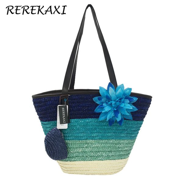 rerekaxi summer knitted straw bag wheat pole weaving women's handbags flower bohemia shoulder bags lady's beach bag large tote j19
rerekaxi summer knitted straw bag wheat pole weaving women's handbags flower bohemia shoulder bags lady's beach bag large tote j19