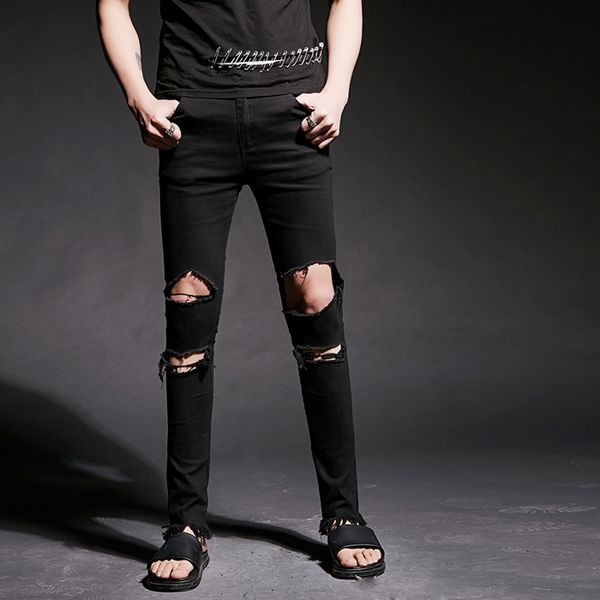 new 2019 designer black skinny ripped stretch slim hip hop swag man casual jeans, Blue
new 2019 designer black skinny ripped stretch slim hip hop swag man casual jeans, Blue