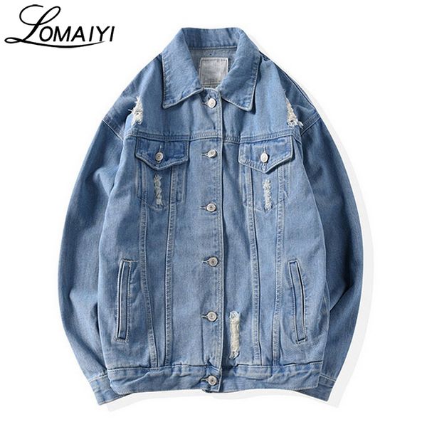 lomaiyi 2018 spring the arts men's denim jackets men autumn hole jeans coat with pockets slim fit male casual jacket,bm156, Black;brown
lomaiyi 2018 spring the arts men's denim jackets men autumn hole jeans coat with pockets slim fit male casual jacket,bm156, Black;brown