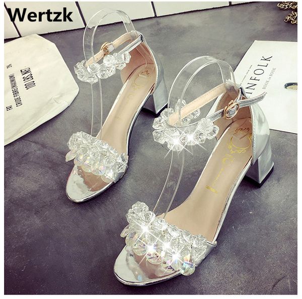 new 2019 summer women's water diamond pendant sandals with chunky fishbill roman heels and open-toe crystal wedding shoes e410, Black
new 2019 summer women's water diamond pendant sandals with chunky fishbill roman heels and open-toe crystal wedding shoes e410, Black