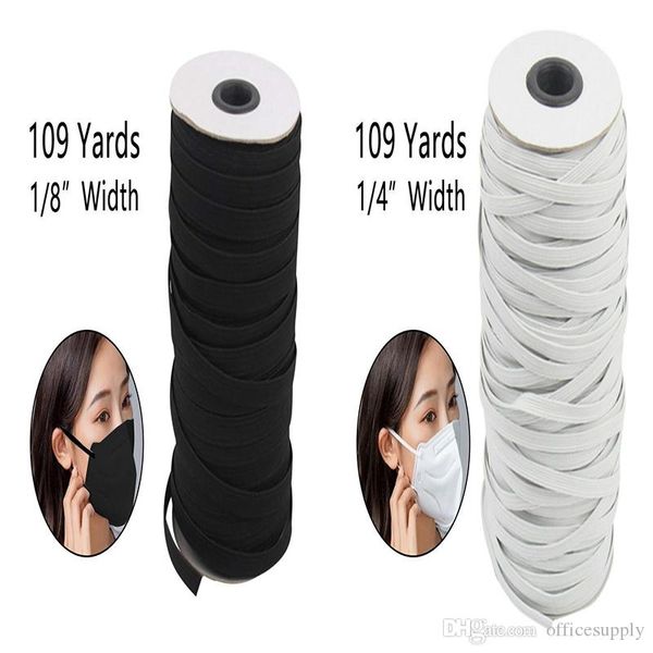 black white color 109 yards length diy braided elastic band cord knit band sewing 1/8 1/6 1/4in w widely widely used for masks
black white color 109 yards length diy braided elastic band cord knit band sewing 1/8 1/6 1/4in w widely widely used for masks