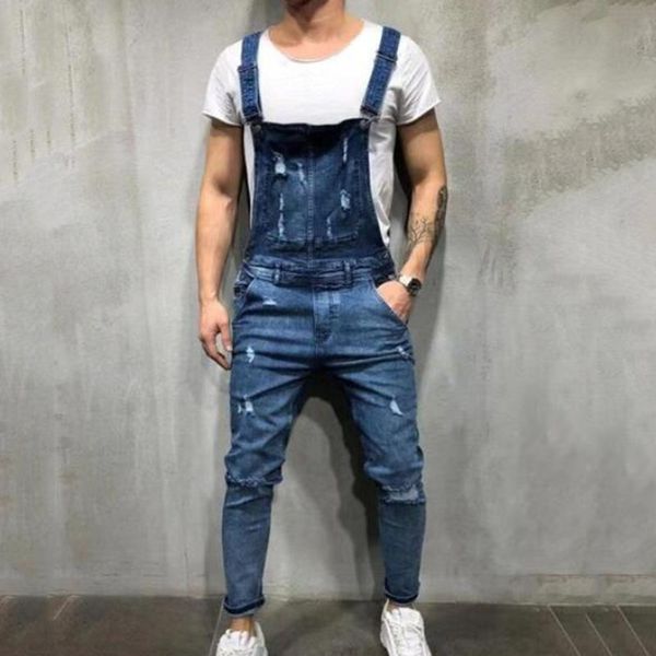 men jeans men holes casual jumpsuit overalls jeans long ruffles holes buttons fashion wear-resistant jean man, Blue
men jeans men holes casual jumpsuit overalls jeans long ruffles holes buttons fashion wear-resistant jean man, Blue