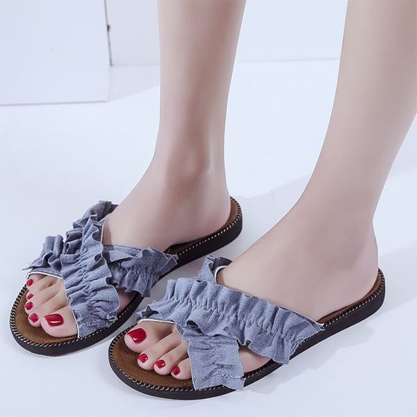 summer women slippers female ruffles slides woman comfortbale sandals ladies beach casual footwear slip on flats shoes 2020, Black
summer women slippers female ruffles slides woman comfortbale sandals ladies beach casual footwear slip on flats shoes 2020, Black