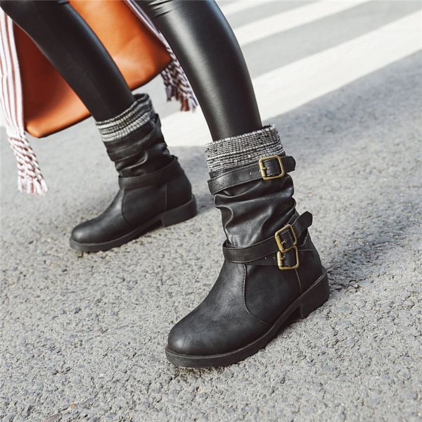 2019 retro western black gray women winter ankle boots buckle strap knitting chunky heels cowboy ride biker boot shoes
2019 retro western black gray women winter ankle boots buckle strap knitting chunky heels cowboy ride biker boot shoes