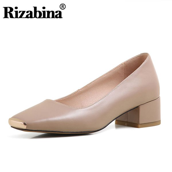 rizabina real leather women pumps square toe shoes woman office work shallow pumps female footwear size 34-40, Black
rizabina real leather women pumps square toe shoes woman office work shallow pumps female footwear size 34-40, Black
