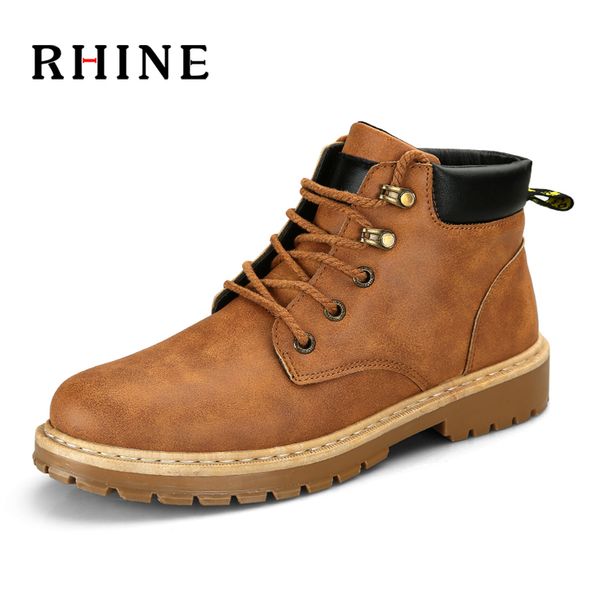 rhine new quality pu leather men boots winter with fur 2020 warm snow boots men autumn casual shoes lace-up high ankle, Black
rhine new quality pu leather men boots winter with fur 2020 warm snow boots men autumn casual shoes lace-up high ankle, Black