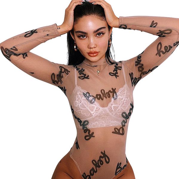 Womens Sexy Tops 2019 Summer New Womens Round Neck Long Sleeved T-shirt Mesh Sexy Slim Onesies Asian Size S-L
Womens Sexy Tops 2019 Summer New Womens Round Neck Long Sleeved T-shirt Mesh Sexy Slim Onesies Asian Size S-L