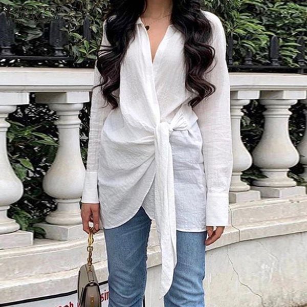 2020 summer stylish blouse women fashion straps zanzea plus size office lady lapel neck work shirt casual blusas femme, White
2020 summer stylish blouse women fashion straps zanzea plus size office lady lapel neck work shirt casual blusas femme, White