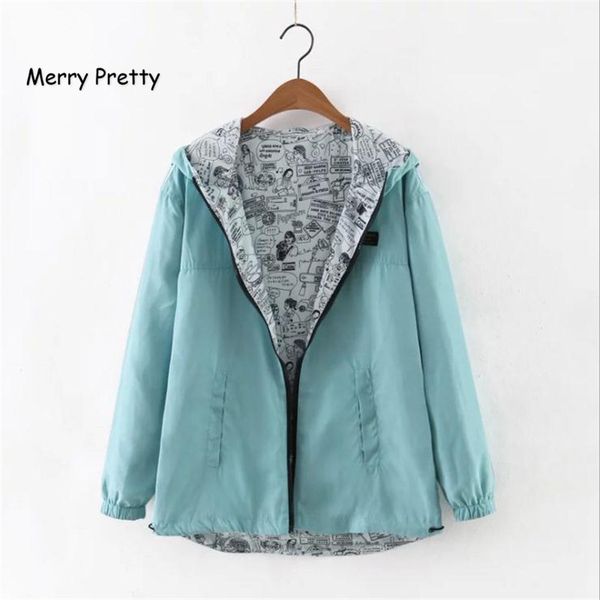 merry pretty autumn women two side wear jackets pocket zipper hooded coats fashion girl cartoon print hoodies solid outwear, Black;brown
merry pretty autumn women two side wear jackets pocket zipper hooded coats fashion girl cartoon print hoodies solid outwear, Black;brown