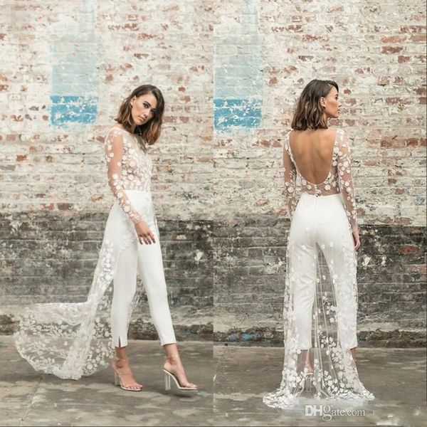 2020 комбинезон пляж свадебные платья jewel шеи длинным рукавом backless голеностопного длина bridal outfit шнурка лета boho свадебные плать, White
2020 комбинезон пляж свадебные платья jewel шеи длинным рукавом backless голеностопного длина bridal outfit шнурка лета boho свадебные плать, White