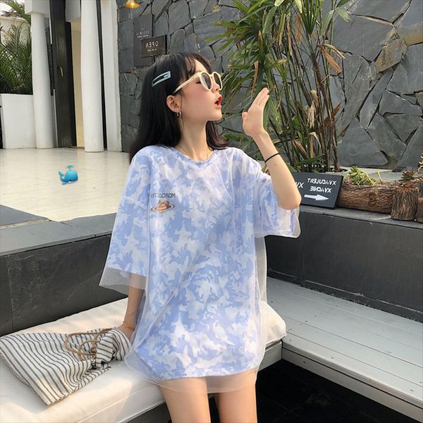 fake two-piece mesh base clothing shirt summer 2020 loose women's round collar short sleeve t-shirt women's clothing, White
fake two-piece mesh base clothing shirt summer 2020 loose women's round collar short sleeve t-shirt women's clothing, White