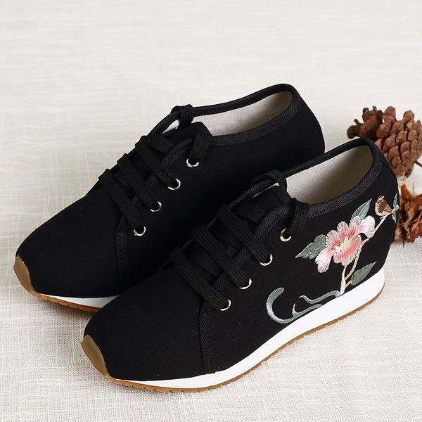 classic sneakers women casual canvas shoeswomen ladies retro embroider lace up wedge round toe casual canvas shoes non-slip, Black
classic sneakers women casual canvas shoeswomen ladies retro embroider lace up wedge round toe casual canvas shoes non-slip, Black