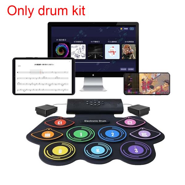 8pcs toy sticks practice pad electronic drum set for beginners foot pedals silicone portable kids gift roll up music learning
8pcs toy sticks practice pad electronic drum set for beginners foot pedals silicone portable kids gift roll up music learning