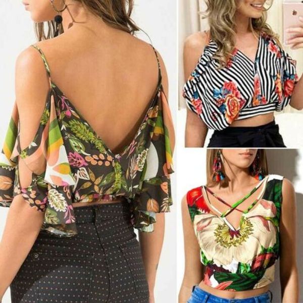 2019 new summer women ruffle floral cold shoulder t-shirt women crop loose casual swing tunic t shirt, White
2019 new summer women ruffle floral cold shoulder t-shirt women crop loose casual swing tunic t shirt, White
