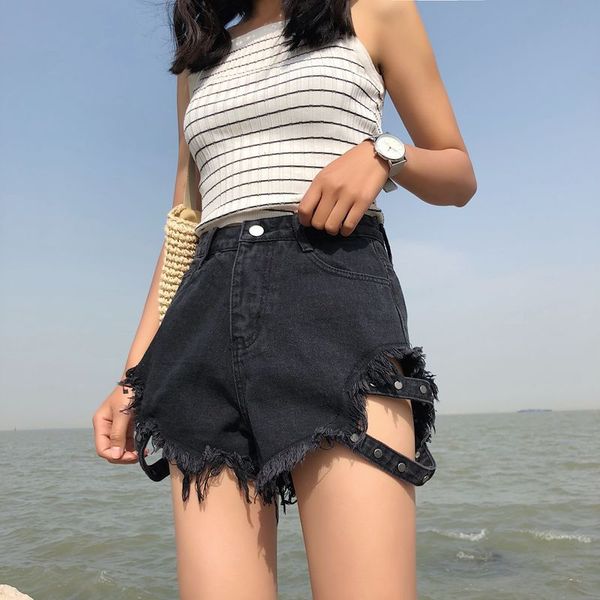 women's summer shorts denim light blue distressed hight waisted black ripped jeans short for women
women's summer shorts denim light blue distressed hight waisted black ripped jeans short for women