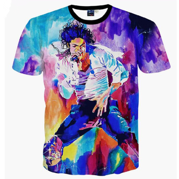new king of rock and roll michael jackson t shirt men women funny 3d print summer short sleeve o neck crewneck casual a77, White;black
new king of rock and roll michael jackson t shirt men women funny 3d print summer short sleeve o neck crewneck casual a77, White;black