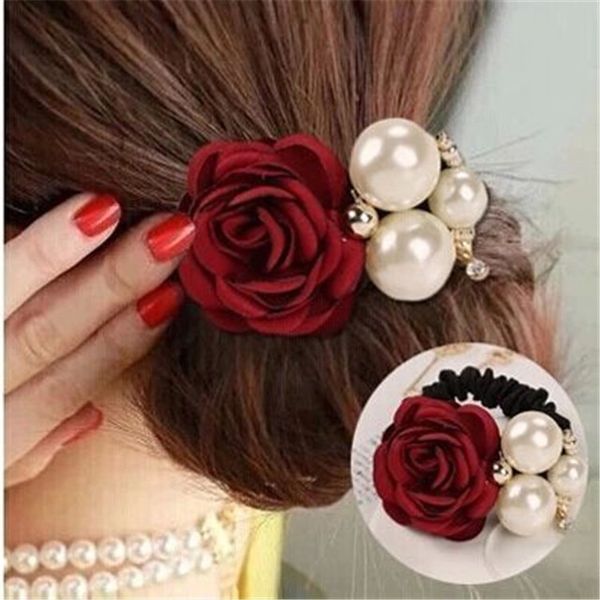 big rose flower scrunchie ponytail elastic rope rubbers women headwear simulated pearl hair bands accessories jewelry, Golden;silver
big rose flower scrunchie ponytail elastic rope rubbers women headwear simulated pearl hair bands accessories jewelry, Golden;silver