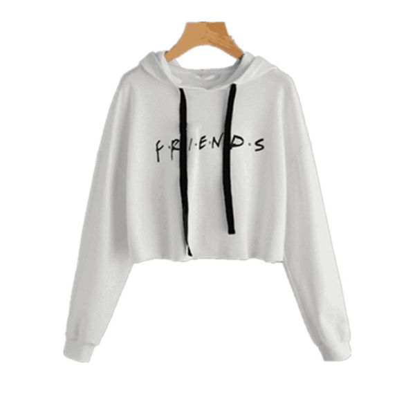 2019 new autumn arrival friends letter printing hoodies sweatshirts harajuku crew neck sweats 2 feminina short women's clothing, White
2019 new autumn arrival friends letter printing hoodies sweatshirts harajuku crew neck sweats 2 feminina short women's clothing, White