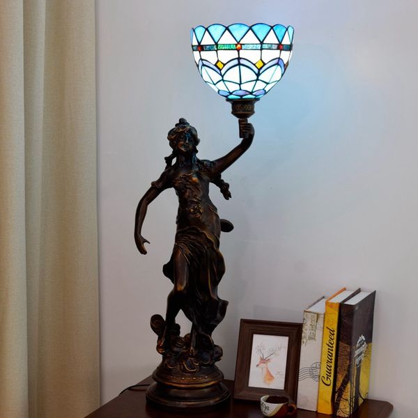 european creative tiffany table lamp simple mediterranean blue white desk lamps baroque style stained glass lights
european creative tiffany table lamp simple mediterranean blue white desk lamps baroque style stained glass lights