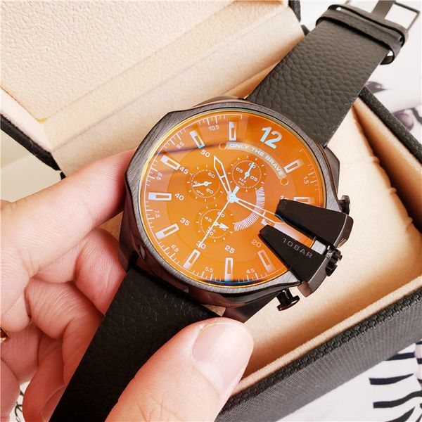 luxury men watches polarized hardlex glass functional cronograph quartz movement watch leather strap watch reloj de lujo, Slivery;brown
luxury men watches polarized hardlex glass functional cronograph quartz movement watch leather strap watch reloj de lujo, Slivery;brown