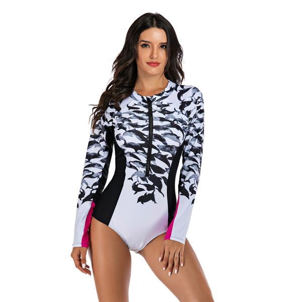 2020 printed high neck one piece swimming suits for women long sleeve zip plus size bathing suit beach wear female swimwear xxl
2020 printed high neck one piece swimming suits for women long sleeve zip plus size bathing suit beach wear female swimwear xxl