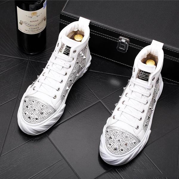 platform high men glitter metal fashion handsome plate garish new casual rhinestone rivet flats loafers ankle rock prom male boot fxqq, Black
platform high men glitter metal fashion handsome plate garish new casual rhinestone rivet flats loafers ankle rock prom male boot fxqq, Black
