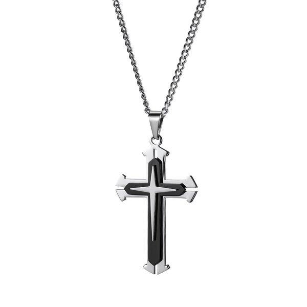 new fashion men cross pendant necklace hip hop jewelry silver black stainless steel 60cm long link chain punk designer necklace for men gift
new fashion men cross pendant necklace hip hop jewelry silver black stainless steel 60cm long link chain punk designer necklace for men gift