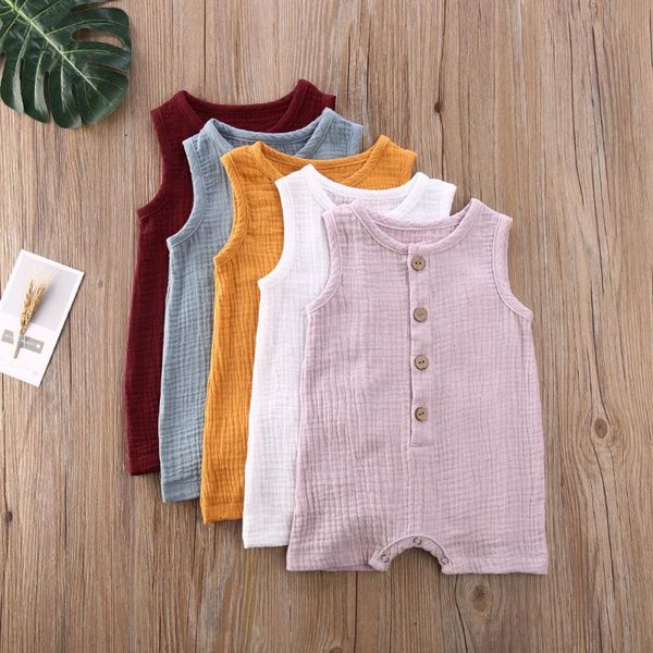 0-24m summer solid rompers newborn infant baby girl boy outfit cotton romper jumpsuit kids ropa sleevless casual clothes, Blue
0-24m summer solid rompers newborn infant baby girl boy outfit cotton romper jumpsuit kids ropa sleevless casual clothes, Blue