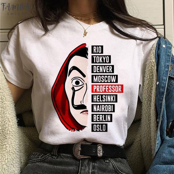the house of paper t shirt money heist women la casa de papel tshirt funny polyester tee fashion clothes t shirt, White
the house of paper t shirt money heist women la casa de papel tshirt funny polyester tee fashion clothes t shirt, White