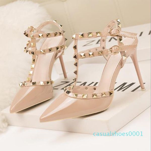women's 8cm ultra high heels shoes women's patent leather studded style high heels shoes women's roman style sandals ty-49 c0, Black
women's 8cm ultra high heels shoes women's patent leather studded style high heels shoes women's roman style sandals ty-49 c0, Black