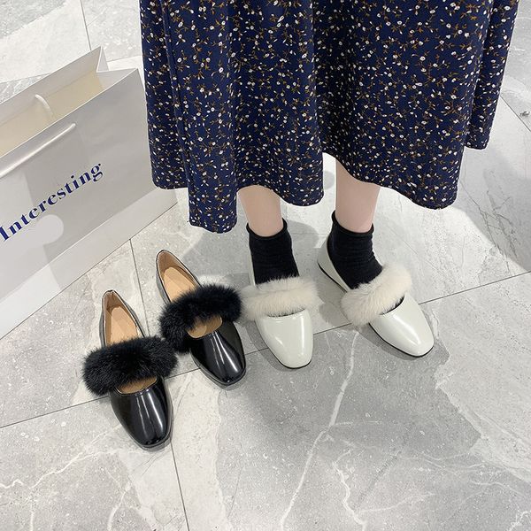 elegant women's leather shoes comfort all-match loafers fur casual female sneakers modis shallow mouth flats square toe, Black
elegant women's leather shoes comfort all-match loafers fur casual female sneakers modis shallow mouth flats square toe, Black