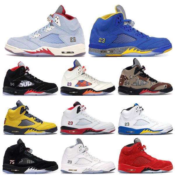 2019 basketball shoes 5s for mens ice blue laney blue michigan red suede white fire red black mens sports trainers sneakers size 7-13, White;red
2019 basketball shoes 5s for mens ice blue laney blue michigan red suede white fire red black mens sports trainers sneakers size 7-13, White;red
