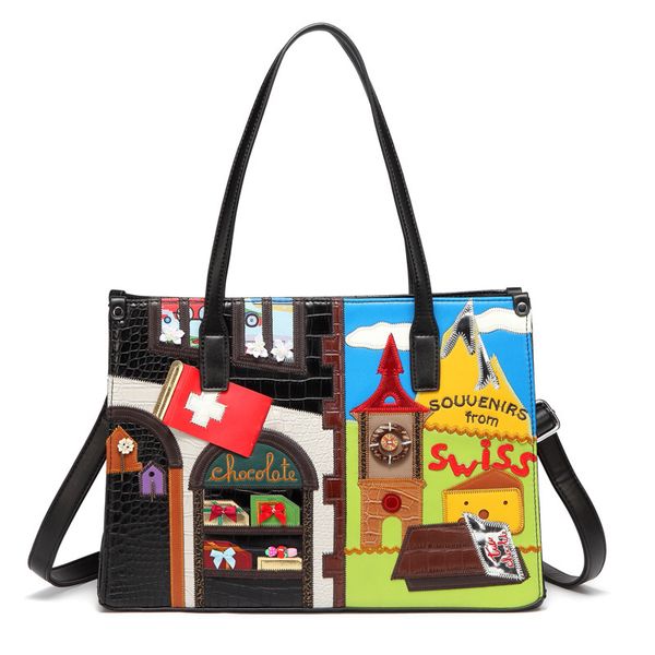 2019 design embroidery support special handbag originality split joint hit color large capacity shoulder satchel bolsas feminina
2019 design embroidery support special handbag originality split joint hit color large capacity shoulder satchel bolsas feminina