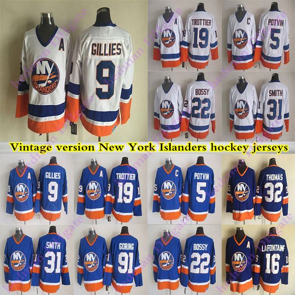 new york islanders vintage version jerseys 9 gillies 19 trottier 5 potvin 22 bossy 16 lafontaine 31 smith ccm hockey jersey, Black;red
new york islanders vintage version jerseys 9 gillies 19 trottier 5 potvin 22 bossy 16 lafontaine 31 smith ccm hockey jersey, Black;red