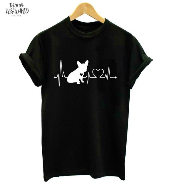 french bulldog heartbeat lifeline print women t shirt hipster lady short sleeve t shirt female casual top, White
french bulldog heartbeat lifeline print women t shirt hipster lady short sleeve t shirt female casual top, White