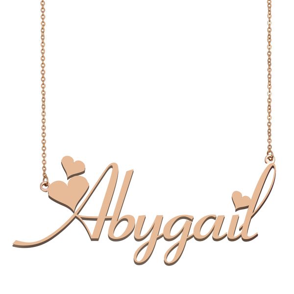 Abygail Name Necklace Pendant for Women Girls Birthday Gift Custom Nameplate Children Best Friends Jewelry 18k Gold Plated Stainless Steel, Silver
Abygail Name Necklace Pendant for Women Girls Birthday Gift Custom Nameplate Children Best Friends Jewelry 18k Gold Plated Stainless Steel, Silver