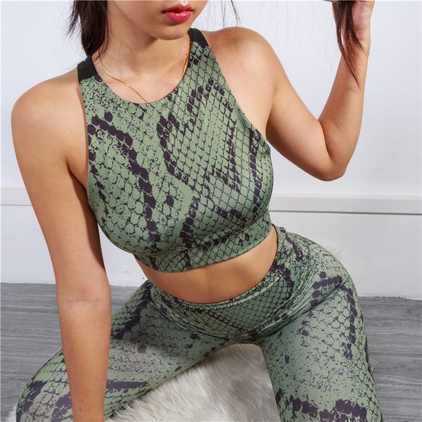 salspor snake print sportswear women green two-piece yoga set sport outfit for woman gym clothing workout fitness suit, White;red
salspor snake print sportswear women green two-piece yoga set sport outfit for woman gym clothing workout fitness suit, White;red