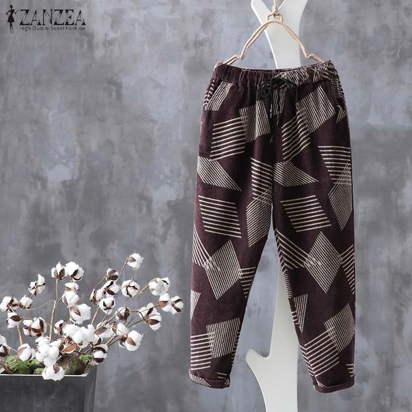 women's corduroy pants 2020 zanzea kaftan spring harem trousers elastic waist long turnip female printed streetwear pantalon, Black;white
women's corduroy pants 2020 zanzea kaftan spring harem trousers elastic waist long turnip female printed streetwear pantalon, Black;white