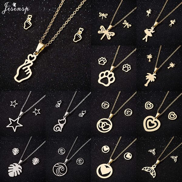 jisensp stainless steel jewelry sets korean style little star sweet heart necklace earrings fashion jewelry for women girls, Silver
jisensp stainless steel jewelry sets korean style little star sweet heart necklace earrings fashion jewelry for women girls, Silver