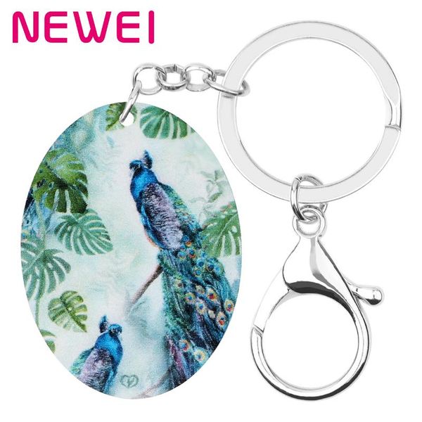 newei acrylic oval peacock peafowl key chains long print bird animal keyring jewelry for women men kid novelty gift decoration, Silver
newei acrylic oval peacock peafowl key chains long print bird animal keyring jewelry for women men kid novelty gift decoration, Silver